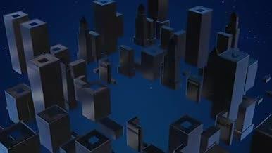 大气震撼科技感粒子城市穿梭特效AE模板视频的预览图